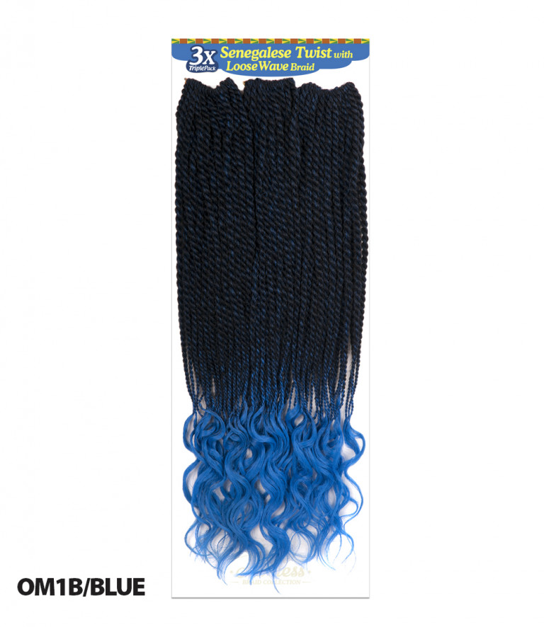 Alitress Senegalese Twist with Loose Wave 20' CROCHET BRAID (75 Strands) TRIPLE PACK - ASTL20X3