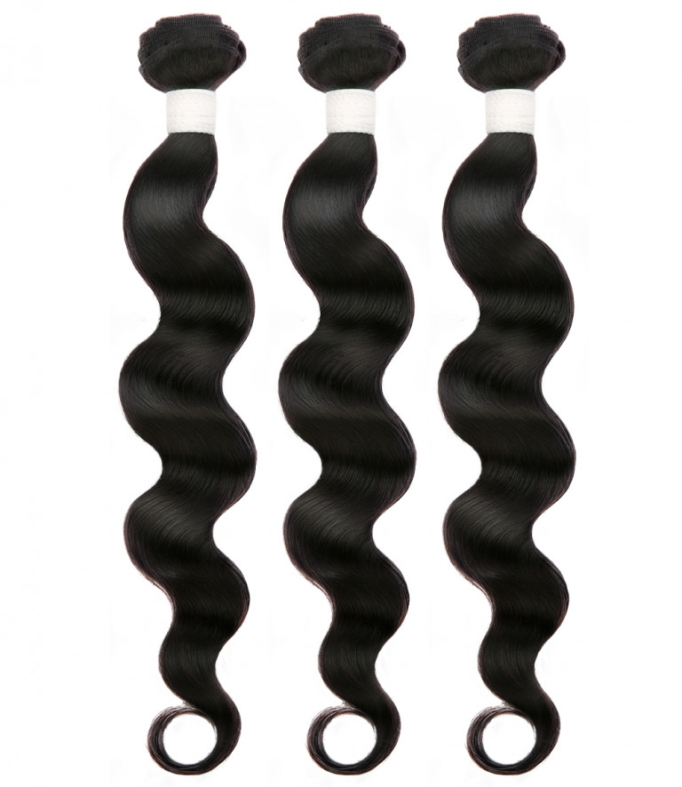 7A Body Wave 100% Unprocessed Brizilian Human Hair Natural Color 3 Bundle Deal